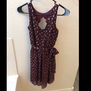 Maroon and gold dress